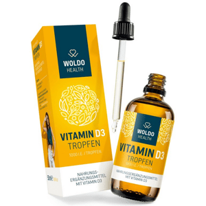 WoldoHealth® Vitamín D3 (1000IU kapky) 50ml/1800 kapek