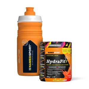 NAMEDSPORT Hydrafit 400 g + bidon 550 ml, prášek pro přípravu hypotonického elektrolytického nápoje Varianta: Červený pomeranč