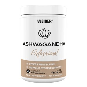 Weider Ashwagandha Profesional 120 cps, extrakt z kořene ašvagandy KSM-66®, AstraGin® Varianta: hořčík a vitamín C