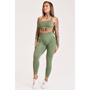 Gym Glamour Legíny Melange Khaki Barva: Zelená, Velikost: XS