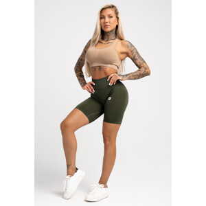 Gym Glamour Kraťásky Flexible Khaki Barva: Zelená, Velikost: XS