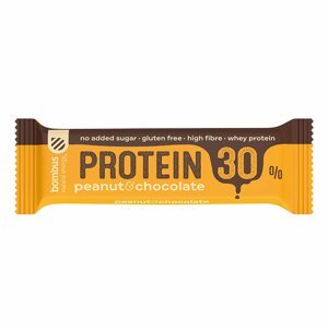Bombus natural energy Bombus Protein 30% 50 g dvouvrstvé tyčinky s vysokým obsahem bílkovin Příchuť: Peanut Chocolade