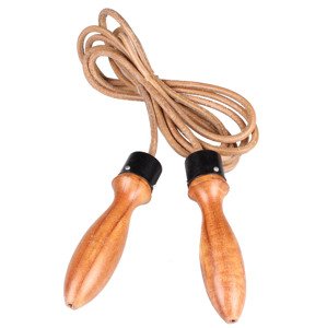 Merco Švihadlo Leather rope II kožené lano, dřevěné ručky Délka: 290 cm