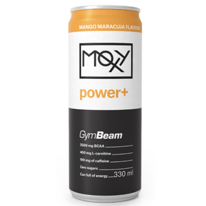 Moxy Power+ Energy Drink 330 ml - GymBeam Množství: 330ml, Příchuť: Mango - marakuja