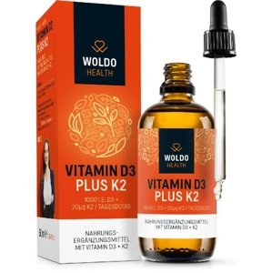 WoldoHealth® Vitamíny D3 + K2 v MCT (kapky) 50ml/1800 kapek