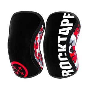 RockTape ASSASSIN návleky na kolena – červené maskáče Velikost: M, Tloušťka: 5 mm