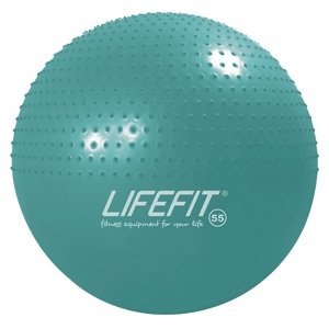 Gymnastický masážní míč LIFEFIT® MASSAGE BALL 55 cm, tyrkysový