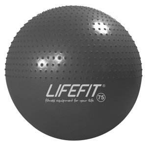 Gymnastický masážní míč LIFEFIT® MASSAGE BALL 75 cm, tmavě šedý