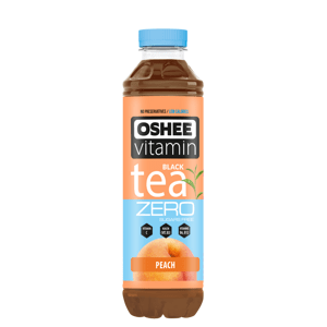 OSHEE Vitamin Black Tea Zero 555 ml nesycený čajový nápoj bez kalorií s vitaminy - EXP: 18.11.2022
