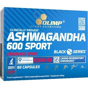 OLIMP Sport Nutrition Olimp Ashwagandha 600 Sport 60 kapslí Varianta: extrakt (KSM-66) z kořene rostliny Withania Somnifera L