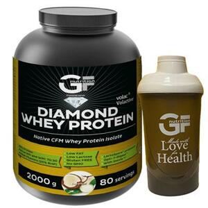 GF Nutrition Diamond Whey Protein 2 kg, nativní syrovátkový izolát a koncentrát v poměru 70:30 Varianta: coconut