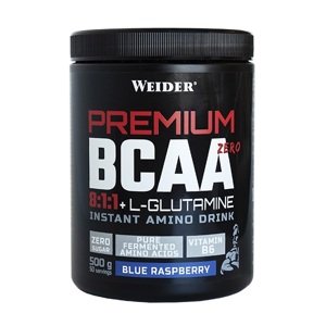 Weider Premium BCAA 8:1:1 500 g, fermentované BCAA s l-glutaminem bez cukru Varianta: Modrá malina