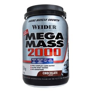 Weider Mega Mass 2000 1,5 kg, sacharidovo-proteinový prášek s vitamíny a minerály Varianta: Vanilka
