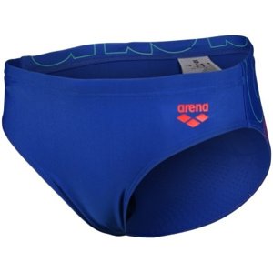 Chlapecké plavky arena boys swim brief graphic royal/fluo red 116cm