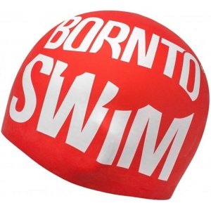 Plavecká čepice borntoswim seamless swimming cap červená