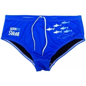 Pánské plavky borntoswim sharks brief blue xl