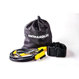 Plavecké posilovací gumy swimaholic safety cord short belt žlutá