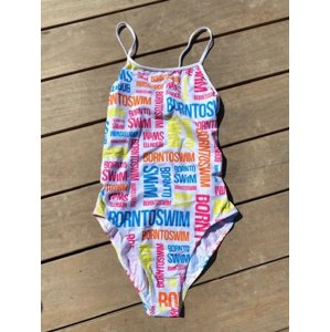 Dámské plavky borntoswim logo swimsuit rainbow xl