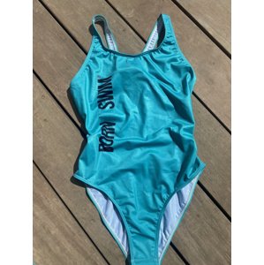 Dámské plavky borntoswim swimsuit turquoise xl - uk38