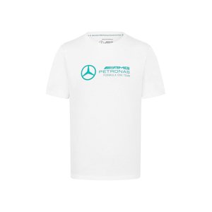 Mercedes AMG Petronas pánské tričko Large Logo white F1 Team 2024 Stichd 701227037002225