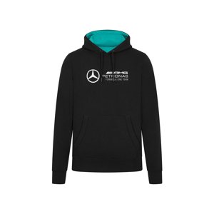Mercedes AMG Petronas pánská mikina s kapucí Logo black F1 Team 2024 Stichd 701227033001225