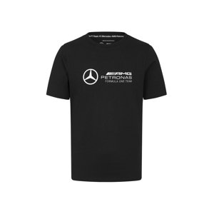 Mercedes AMG Petronas pánské tričko Large Logo Black F1 Team 2024 Stichd 701227037001225