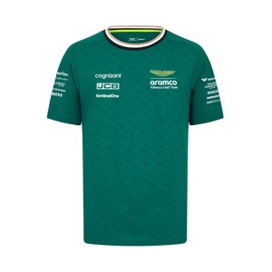 Aston Martin pánské tričko Alonso green F1 Team 2024 Stichd 701229258001225