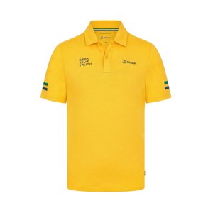 Ayrton Senna pánské polo tričko Stripe yellow 2024 Stichd 701227171002225