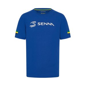 Ayrton Senna pánské tričko Stripe blue 2024 Stichd 701227172001225
