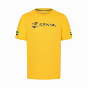 Ayrton Senna pánské tričko Stripe yellow 2024 Stichd 701227172002225