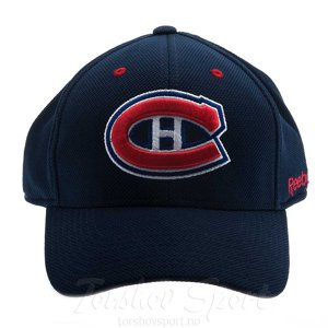 Montreal Canadiens čepice baseballová kšiltovka Structured Flex 2015 navy Reebok 25598