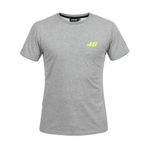 Valentino Rossi pánské tričko grey logo VR46 yellow Core - S VR46