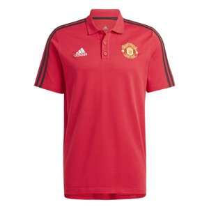 Manchester United pánské polo tričko 3-stripes red adidas 53596
