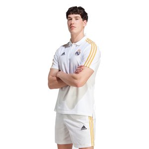 Real Madrid pánské polo tričko 3-stripes white adidas 53593