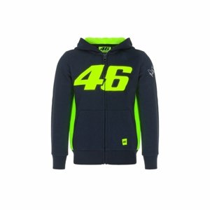 Valentino Rossi dětská mikina s kapucí VR46  -  Classic black 2022 - 1/3 VR46