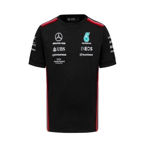 Mercedes AMG Petronas pánské tričko official black F1 Team 2023 Stichd 701223428001220