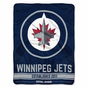 Winnipeg Jets deka Plush Micro Throw Logo 101165