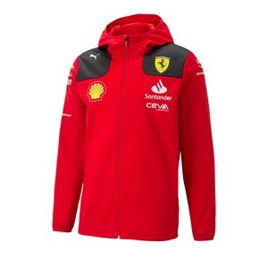 Ferrari pánská bunda s kapucí Softshell official red F1 Team 2023 Puma 701223380001245