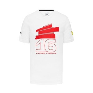 Ferrari pánské tričko Leclerc Driver White F1 Team 2023 Puma 701223471003225
