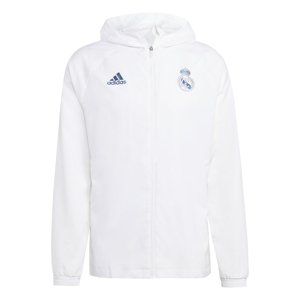 Real Madrid pánská bunda s kapucí Windbreak white adidas 52483