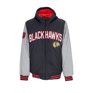 Chicago Blackhawks pánská bunda s kapucí Cold Front Polyfilled Padded Jacket w. Hood G-III Sports by Carl Banks 107256
