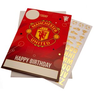Manchester United narozeninové přání se samolepkami To the No.1 Utd fan have an amazing day TM-03912
