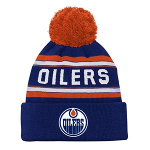 Edmonton Oilers dětská zimní čepice Jacquard Cuffed Knit With Pom Outerstuff 109521