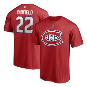 Montreal Canadiens pánské tričko Caufield #22 Authentic Stack Name & Number Fanatics Branded 111384