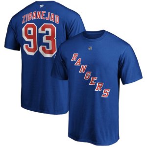 New York Rangers pánské tričko Mika Zibanejad #93 Name & Number blue Fanatics Branded 112291
