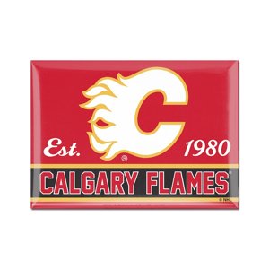 Calgary Flames magnetka red 1980 112375