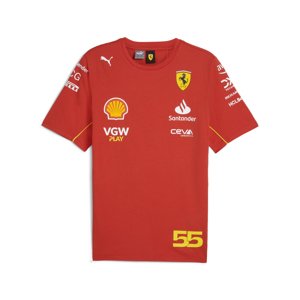 Ferrari pánské tričko Driver Sainz red F1 Team 2024 Puma 701228002001225