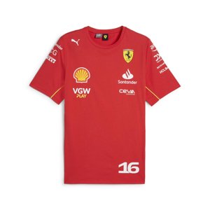 Ferrari pánské tričko Driver Leclerc red F1 Team 2024 Puma 701228003001225
