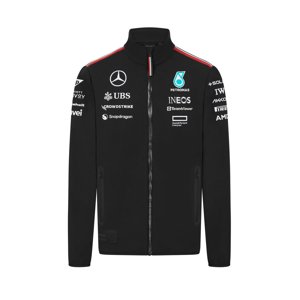 Mercedes AMG Petronas pánská bunda Driver softshell black F1 Team 2024 Stichd 701227952001225