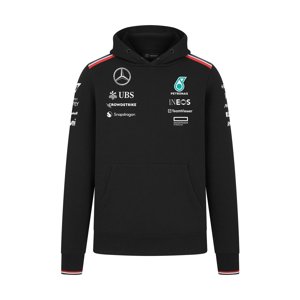 Mercedes AMG Petronas pánská mikina s kapucí Driver Driver black F1 Team 2024 Stichd 701227955001235